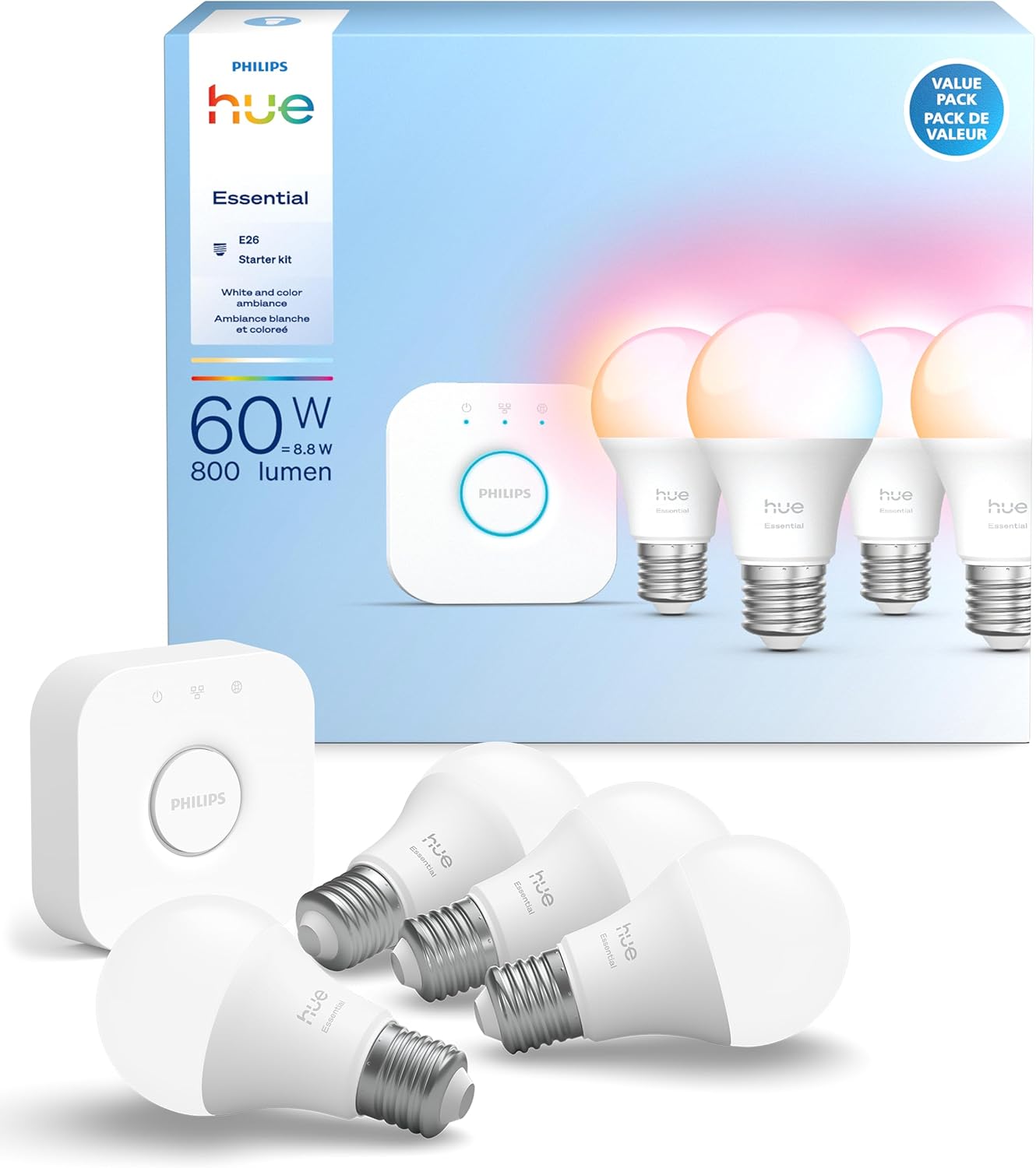 Philips Hue Smart Light Starter Kit (4-Pack)